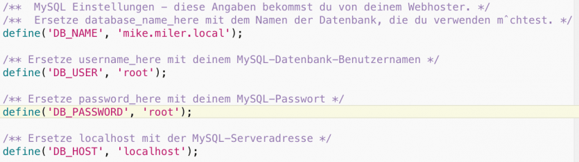 Connect WordPress with database
