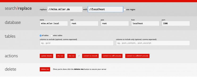Replace URL in database